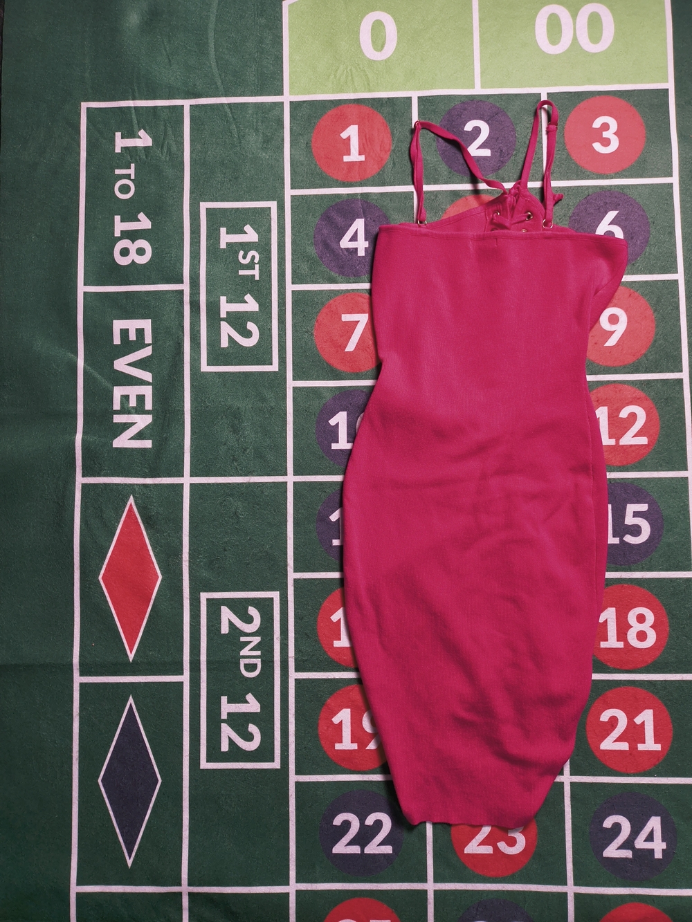 Fashion Nova Hot Pink Strapless Lace-Up Ruched Midi Dress Size Large - Picture 10 of 13